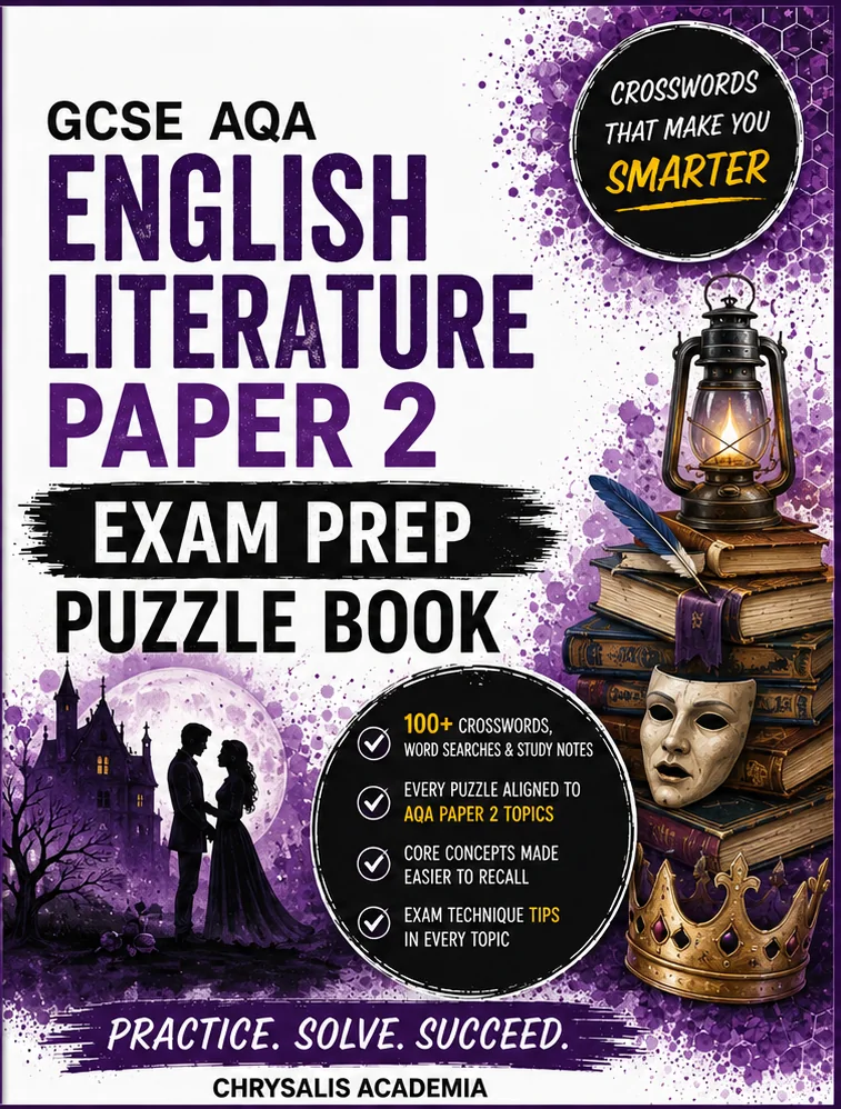 AQA GCSE English Literature Paper 2 Exam Prep Puzzle Book cover