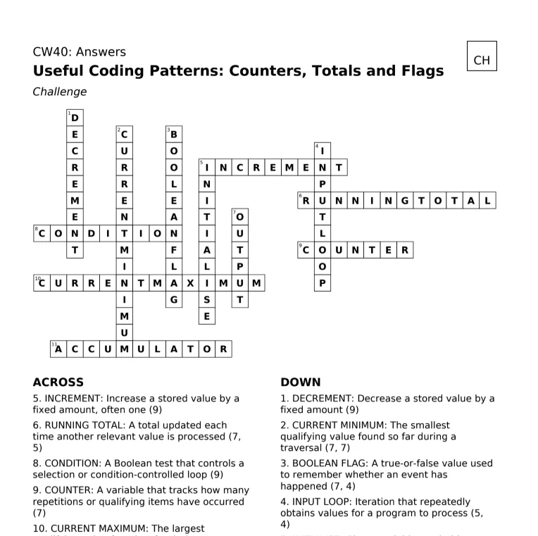 Answers for self-checking